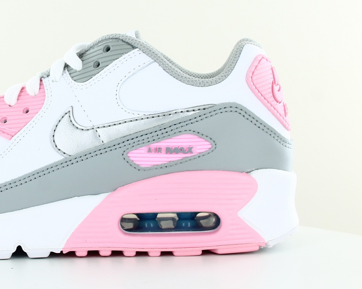 Nike Air max 90 gs CD6864-004 Blanc gris rose argent CD6864-004 Nike Air max 90 gs CD6864-004 Blanc gris rose argent CD6864-004